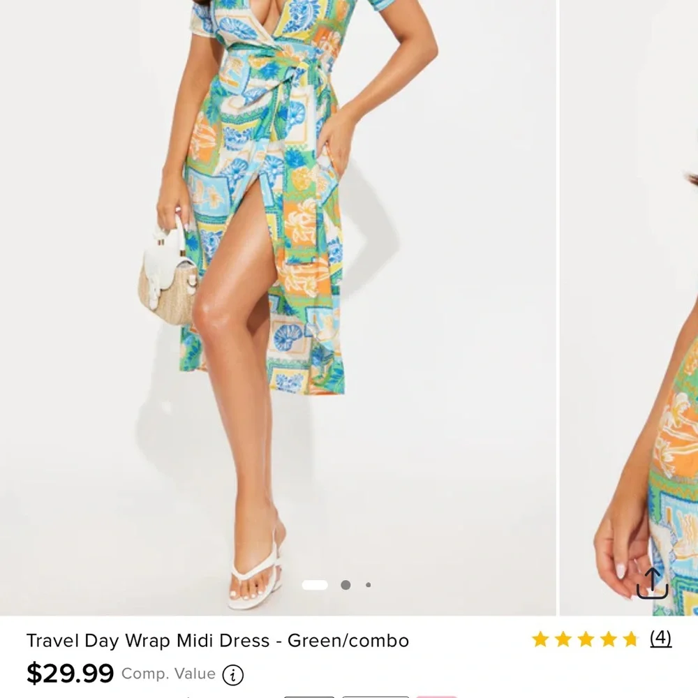 Fashion Nova Multicolor Tropical Print Travel Dress - Picture 5 of 7